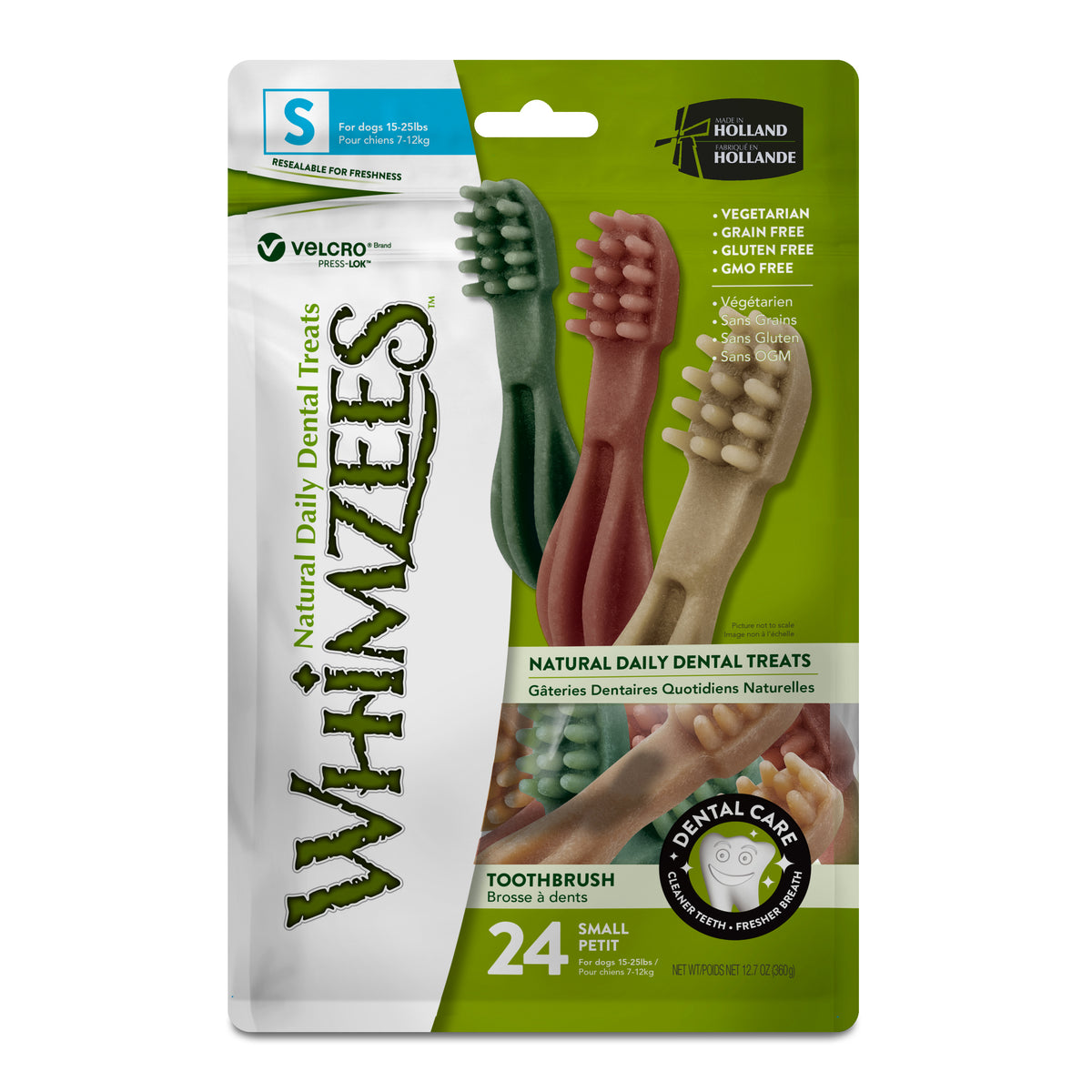 Whimzees Toothbrush All Natural Daily Dental Treats for Dogs - Value Pack