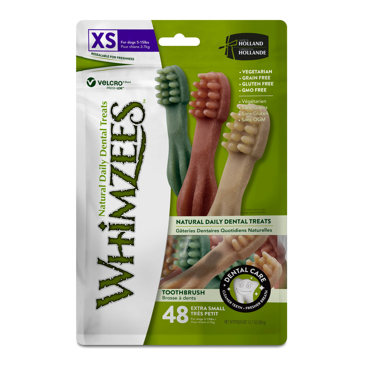 Whimzees Toothbrush All Natural Daily Dental Treats for Dogs - Value Pack