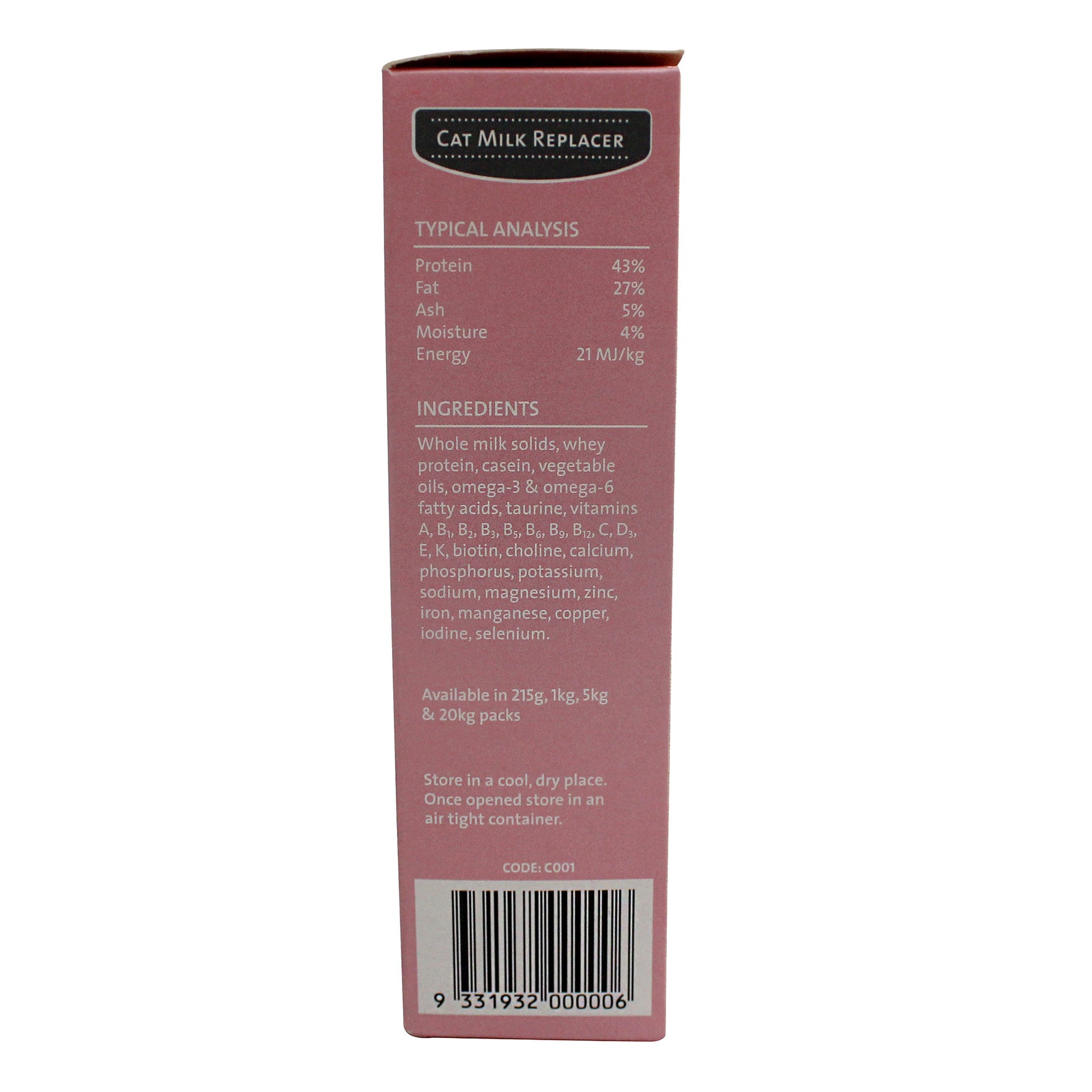 Wombaroo Cat Milk Replacer