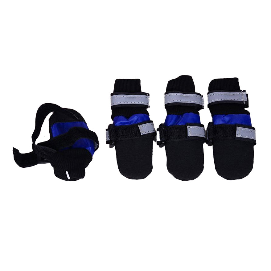 ZeeZ Waterproof Nylon Dog Boots - 4 Pack