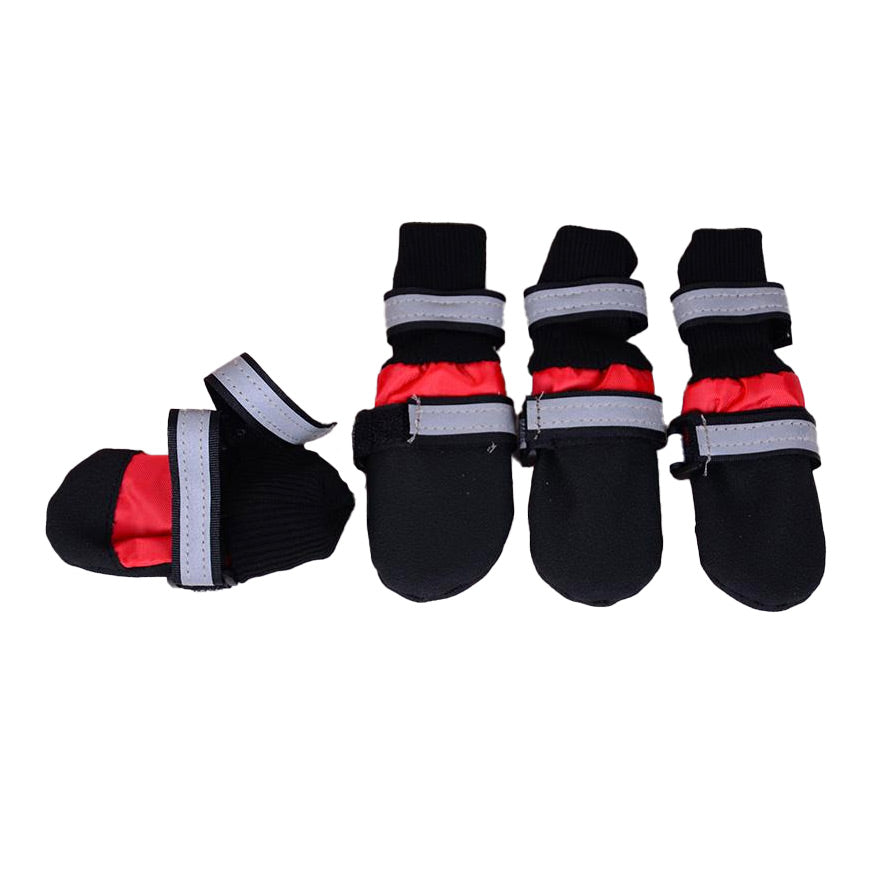 ZeeZ Waterproof Nylon Dog Boots - 4 Pack